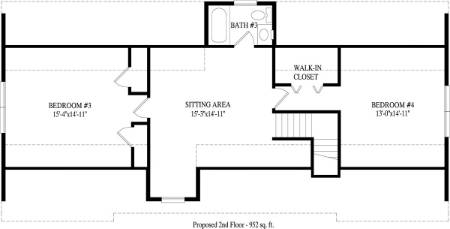 Nantucket Modular Home Floor Plan Second Floor